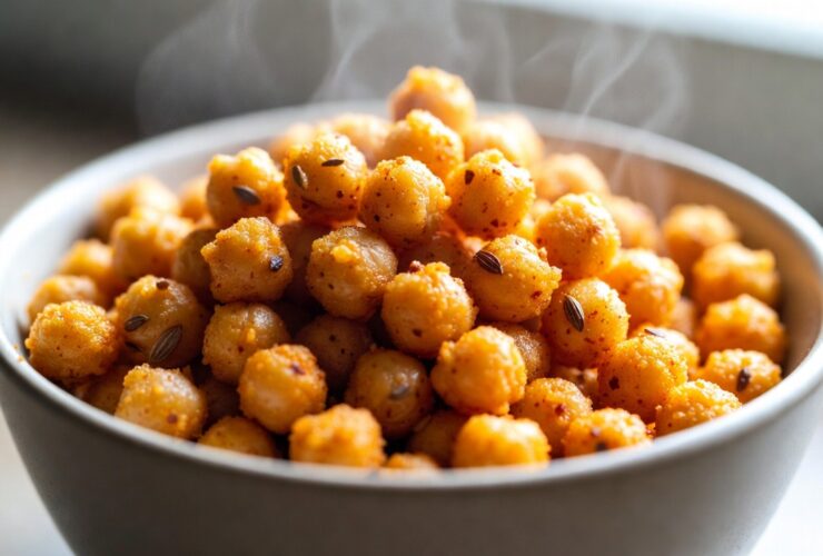Easy Air Fryer Moroccan Spiced Chickpeas Recipe : Crispy Vegan Snack for Beginners