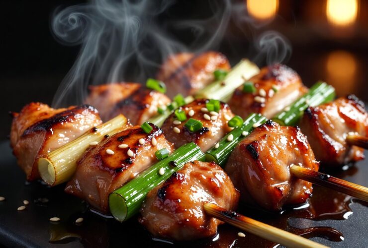 Easy Japanese Yakitori Chicken Skewers – Grilled Street Food at Home